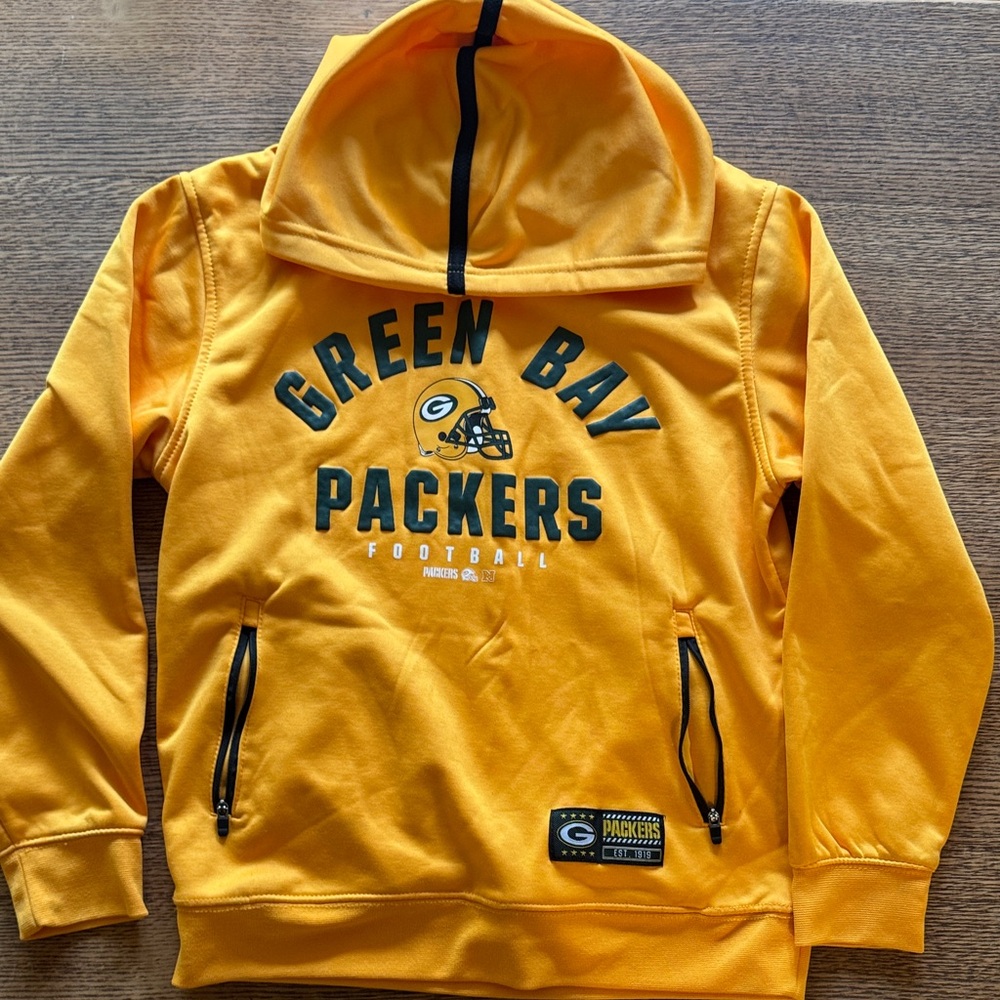 Green Bay Packers Youth Pullover Hoodie - Gold
